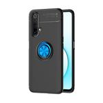 For OPPO Realme X50 Metal Ring Holder 360 Degree Rotating TPU Case(Black+Blue)