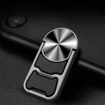 Car Desktop Stand Magnetic Rotating Metal Holder with Beer Opener(Black)