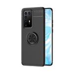 For Huawei P40 Pro Metal Ring Holder 360 Degree Rotating TPU Case(Black+Black)