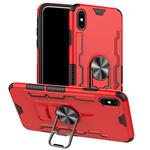 For iPhone XS Max Shockproof PC + TPU Protective Case with Beer Opener & Car Holder(Red)