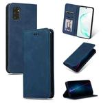 For Galaxy S20 Plus Retro Skin Feel Business Magnetic Horizontal Flip Leather Case(Navy Blue)