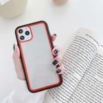 For iPhone 11 Pro Rainbow Skin Feeling TPU + PC Protective Case(Black+Red)