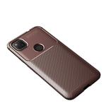 For Google Pixel 4a Carbon Fiber Texture Shockproof TPU Case(Brown)