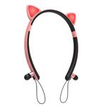 ZW29 Cat Ear Stereo Sound HIFI Fashion Outdoor Portable Sports Wireless  Bluetooth Headset with Mic & LED Light Glowing(Pink)