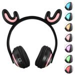ZW19 LED 7 Colors light Bluetooth Stereo Wireless Headphones Cat Ear Flashing Glowing  Gaming Headset Earphone(Deer Fairy)