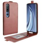 For Xiaomi Mi 10 R64 Texture Single Vertical Flip Leather Protective Case with Card Slots & Photo Frame(Brown)