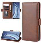 For Xiaomi Mi 10 Dual-side Magnetic Buckle Horizontal Flip Leather Case with Holder & Card Slots & Wallet(Brown)
