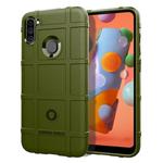 For Galaxy A11  Full Coverage Shockproof TPU Case(Army Green)