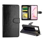 For Galaxy Note 10 Lite Crazy Horse Texture Leather Horizontal Flip Protective Case with Holder & Card Slots & Wallet & Photo Frame(Black)