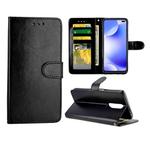 For Xiaomi Redmi K30 Crazy Horse Texture Leather Horizontal Flip Protective Case with Holder & Card Slots & Wallet & Photo Frame(Black)