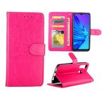 For OPPO Realme 5 Crazy Horse Texture Leather Horizontal Flip Protective Case with Holder & Card Slots & Wallet & Photo Frame(Magenta)