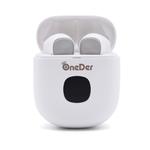 Oneder W16 TWS Bluetooth 5.0 Wireless Bluetooth Earphone with Charging Box, Support HD Call & LED Display Battery(White)