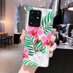 For Galaxy A51 Smooth Flower Series IMD TPU Case with Ring Rhinestones Holder(Phalaenopsis KR2)