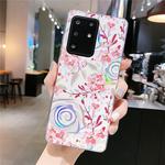 For Galaxy A51 Colorful Laser Flower Series IMD TPU Mobile Phone Case(Lyre Coral   KL4)