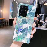 For Galaxy A71 Colorful Laser Flower Series IMD TPU Mobile Phone Case(Banana Leaf KL1)