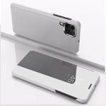 For Huawei P40 Lite/Nova 7i Plated Mirror Horizontal Flip Leather Case with Holder(Silver)