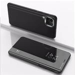 For Huawei P40 Lite/Nova 7i Plated Mirror Horizontal Flip Leather Case with Holder(Black)