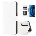 For OPPO Find X2 R64 Texture Single Horizontal Flip PU Leather Protective Case with Holder & Card Slots & Wallet& Photo Frame(White)