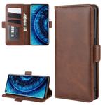 For OPPO Find X2 Dual-side Magnetic Buckle Horizontal Flip Leather Case with Holder & Card Slots & Wallet(Brown)