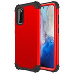 For Galaxy S20 PC+ Silicone Three-piece Anti-drop Mobile Phone Protection Back Cover(Red)