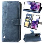 For Galaxy S20 Plus Rotary Card Matte PU Leather Case with Card Slots & Photo Frame & Holder(Blue)