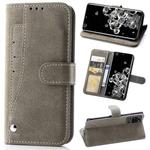 For Galaxy S20 Ultra Rotary Card Matte PU Leather Case with Card Slots & Photo Frame & Holder(Gray)