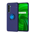 For OPPO Realme X50 Pro 5G Metal Ring Holder 360 Degree Rotating TPU Case(Blue+Blue)