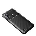 For Moto G8 Power Lite Carbon Fiber Texture Shockproof TPU Case(Black)