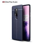 For OnePlus 8 Pro Litchi Texture TPU Shockproof Case(Navy Blue)