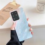 For Galaxy A71 High Quality TPU Smooth Marbled IMD Mobile Phone Case(Blue F7)