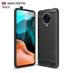 For Xiaomi Redmi K30 Pro Brushed Texture Carbon Fiber TPU Case(Black)