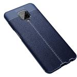 For Xiaomi Redmi Note 9 Pro Max Litchi Texture TPU Shockproof Case(Navy Blue)