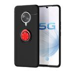 For Vivo S6 Metal Ring Holder 360 Degree Rotating TPU Case(Black+Red)