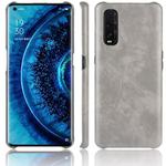 For Oppo Find X2 Shockproof Litchi Texture PC + PU Case(Gray)