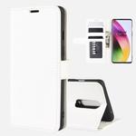 For OnePlus 8 R64 Texture Single Horizontal Flip Protective Case with Holder & Card Slots & Wallet& Photo Frame(White)