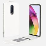 For OnePlus 8 R64 Texture Single Vertical Flip Leather Protective Case with Card Slots & Photo Frame(White)