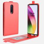 For OnePlus 8 R64 Texture Single Vertical Flip Leather Protective Case with Card Slots & Photo Frame(Red)