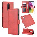 For OnePlus 8 Dual-side Magnetic Buckle Horizontal Flip Leather Case with Holder & Card Slots & Wallet(Red)