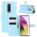 For OnePlus 8 Litchi Texture Horizontal Flip Protective Case with Holder & Card Slots & Wallet(Blue)