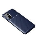 For Huawei Honor 30S Carbon Fiber Texture Shockproof TPU Case(Blue)