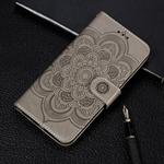 For Huawei P40 Mandala Embossing Pattern Horizontal Flip Leather Case with Holder & Card Slots & Wallet & Photo Frame & Lanyard(Grey)