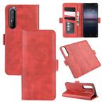For Sony Xperia 1 II Dual-side Magnetic Buckle Horizontal Flip Leather Case with Holder & Card Slots & Wallet(Red)