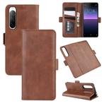 For Sony Xperia 10 II Dual-side Magnetic Buckle Horizontal Flip Leather Case with Holder & Card Slots & Wallet(Brown)