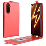 For OPPO Realme 6 Pro R64 Texture Single Vertical Flip Leather Protective Case with Card Slots & Photo Frame(Red)