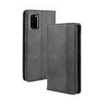 For Galaxy S20 /S20 5G Magnetic Buckle Retro Crazy Horse Texture Horizontal Flip Leather Case with Holder & Card Slots & Photo Frame(Black)