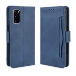 For Galaxy S20 /S20 5G Wallet Style Skin Feel Calf Pattern Leather Case with Separate Card Slot(Blue)