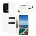 For Huawei P40 Pro+/P40 Pro Plus Litchi Texture Horizontal Flip Protective Case with Holder & Card Slots & Wallet(White)