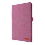 For Huawei Matepad Pro 10.8 Fabric + TPU Flat Protective case With Name Card Clip(Rose Red)
