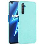 For Oppo Realme 6 Pro Shockproof Crocodile Texture PC + PU Case(Light green)