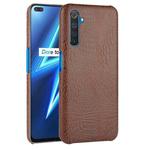For Oppo Realme 6 Pro Shockproof Crocodile Texture PC + PU Case(Brown)